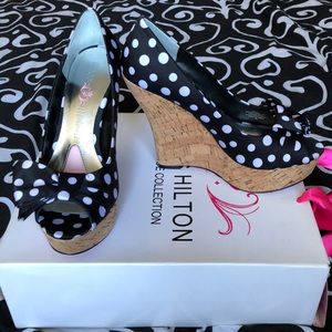 Black & White Polka Dot Wedges